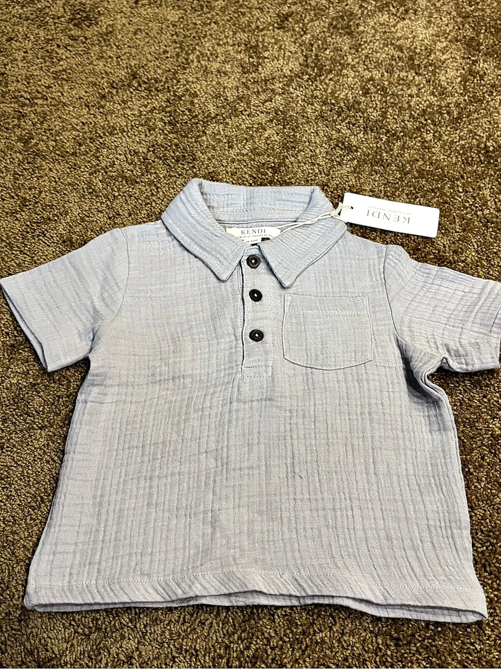 NET Colored Organics KENDI Ezra Muslin Short Sleeve Polo Organic Cotton Polo
